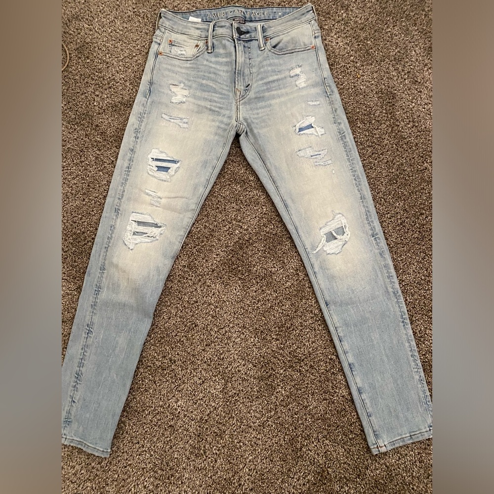 American eagle light blue skinny jeans brand new size 29x30
